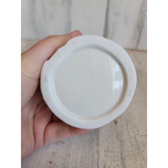 Vintage Santa Claus white trinket box xmas figure decor - Picture 8 of 8